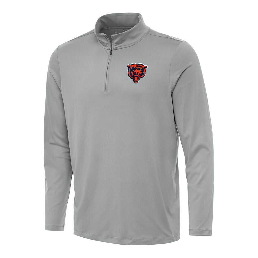 Chicago Bears Antigua Reprocess Quarter-Zip Top Gray