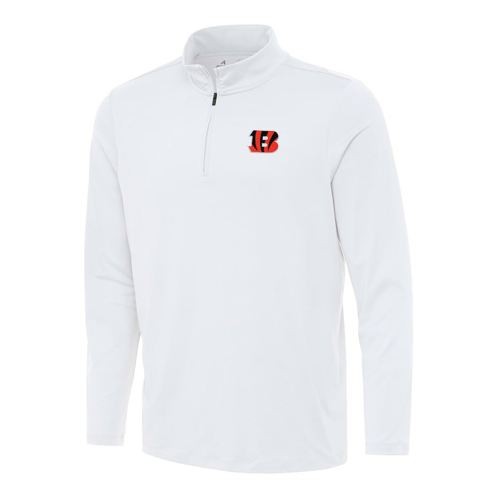 Cincinnati Bengals Antigua Reprocess Quarter-Zip Top White