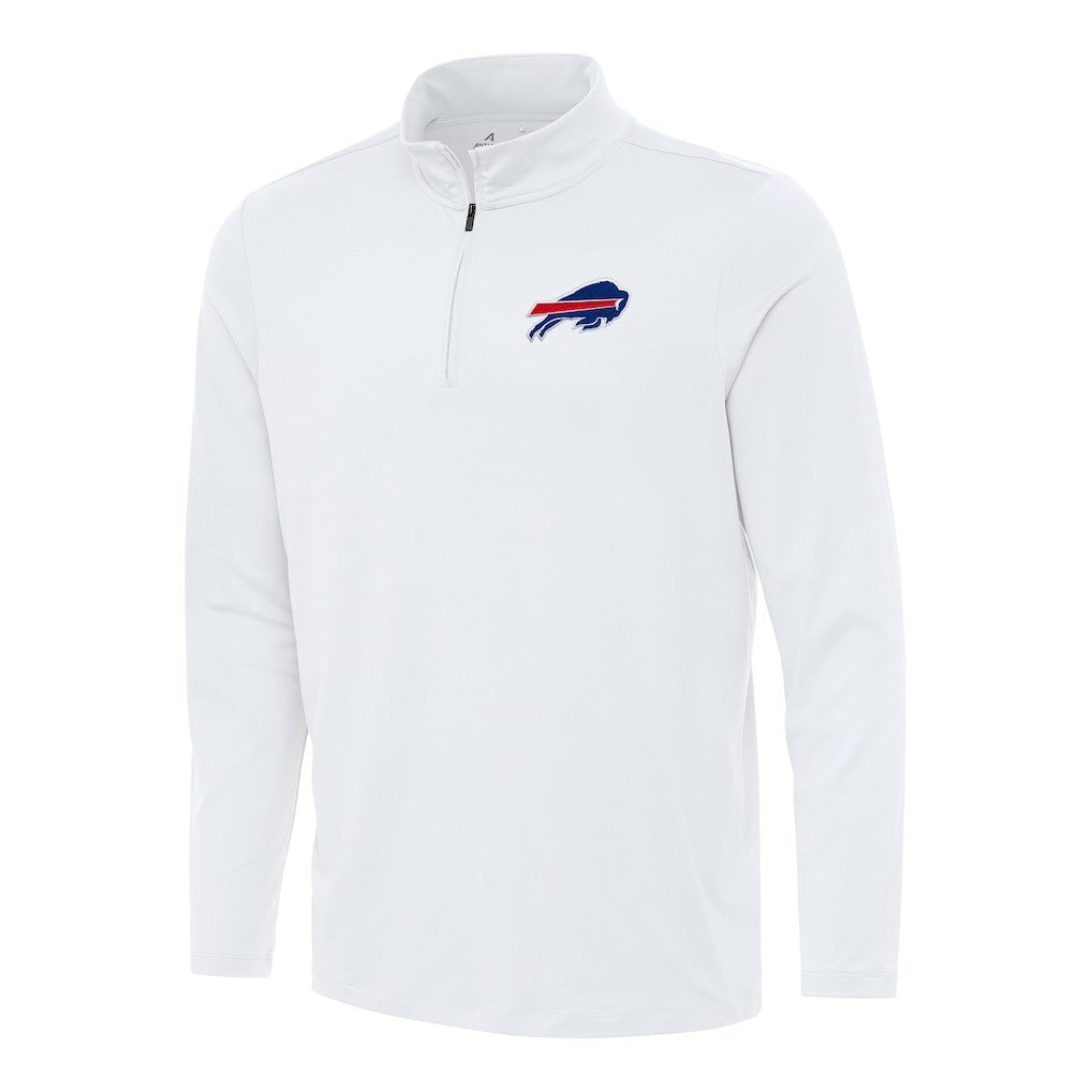 Buffalo Bills Antigua Reprocess Quarter-Zip Top White