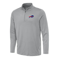 Buffalo Bills Antigua Reprocess Quarter-Zip Top Gray
