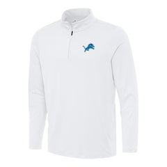 Detroit Lions Antigua Reprocess Quarter-Zip Top White