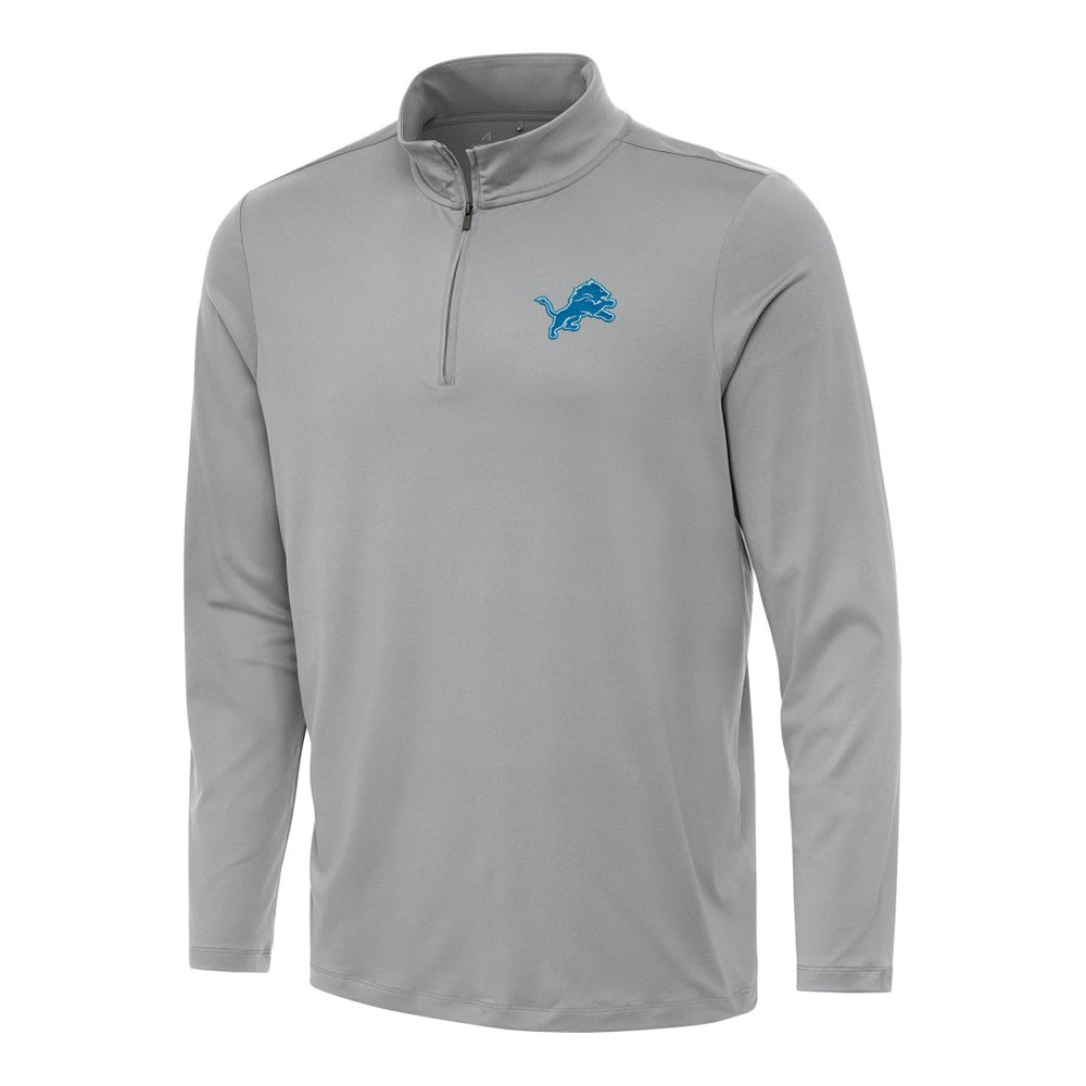 Detroit Lions Antigua Reprocess Quarter-Zip Top Gray