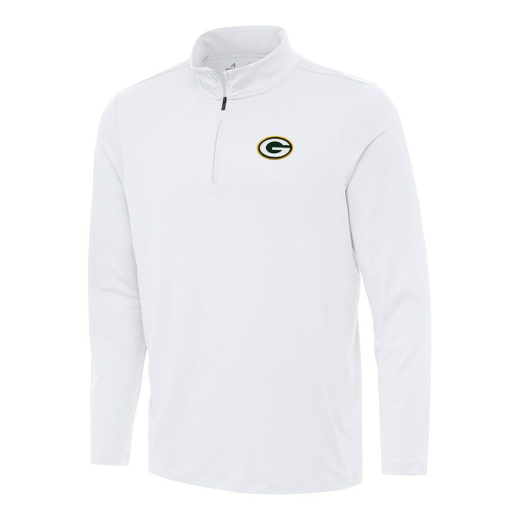 Green Bay Packers Antigua Reprocess Quarter-Zip Top White