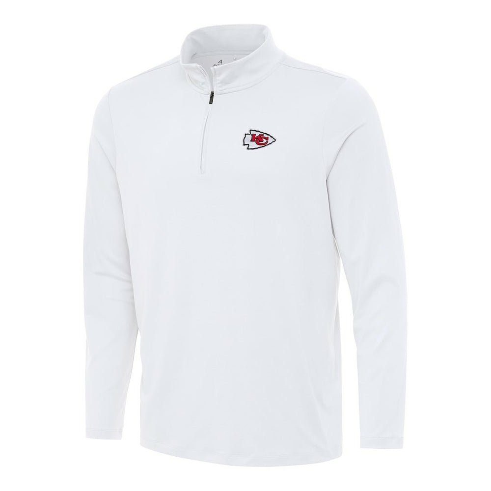 Kansas City Chiefs Antigua Reprocess Quarter-Zip Top White