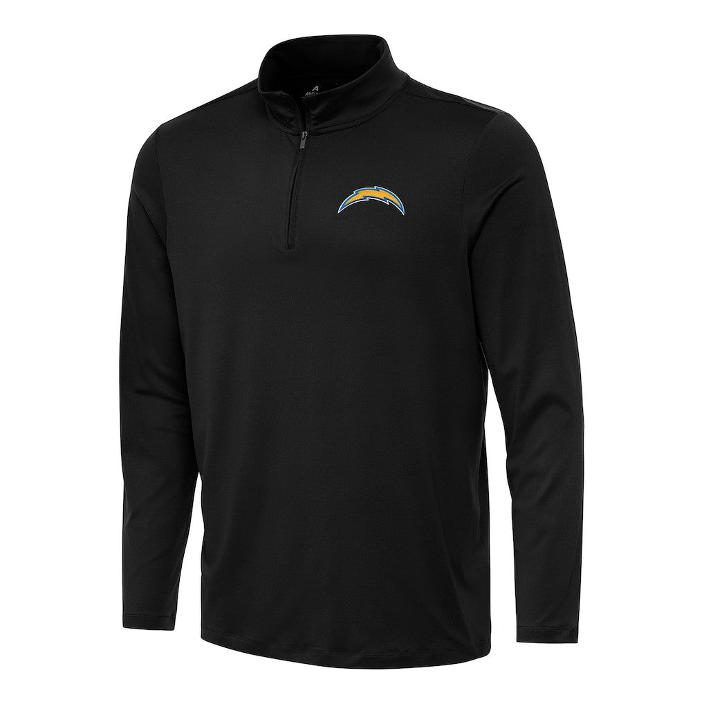 Los Angeles Chargers Antigua Reprocess Quarter-Zip Top Black