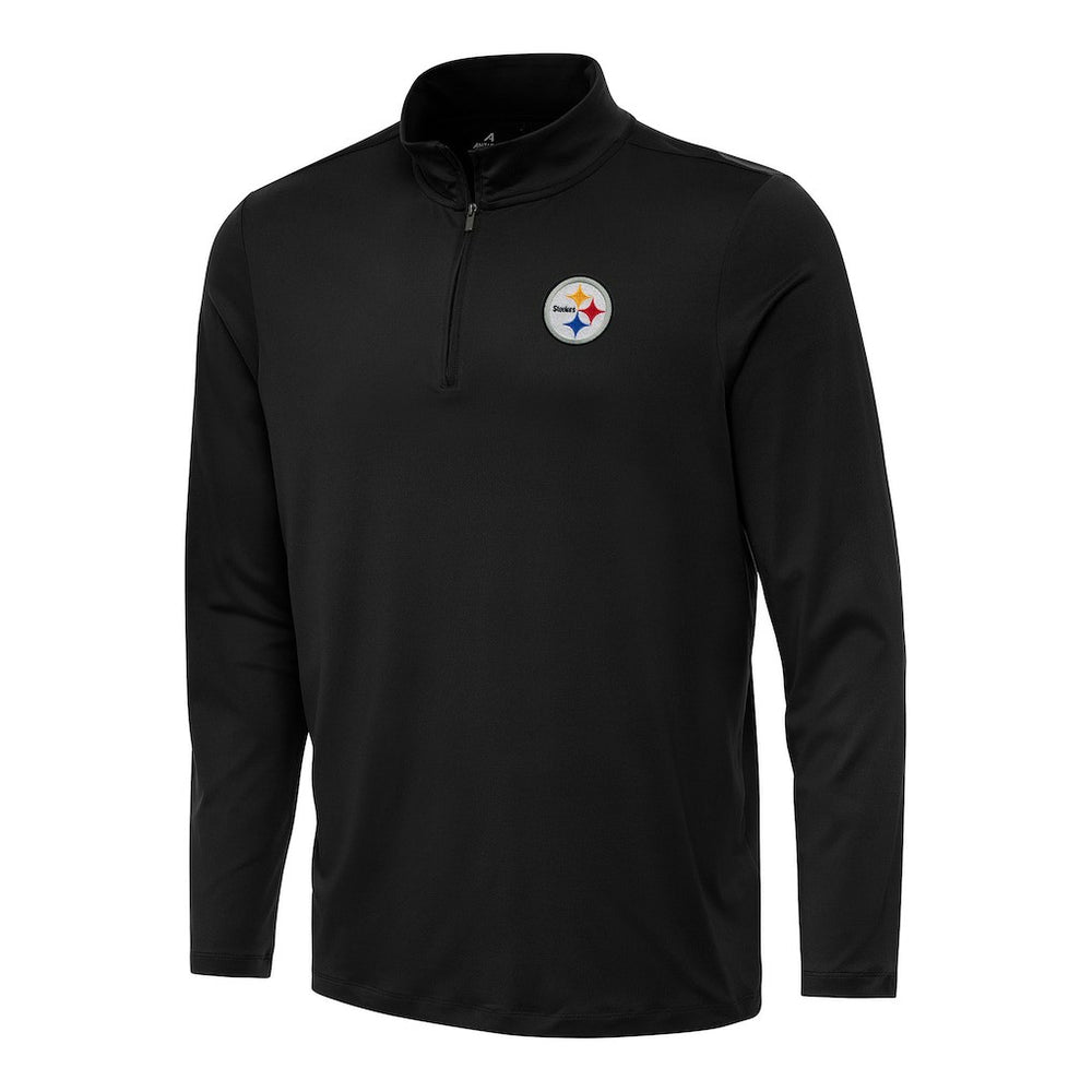 Pittsburgh Steelers Antigua Reprocess Quarter-Zip Top Black