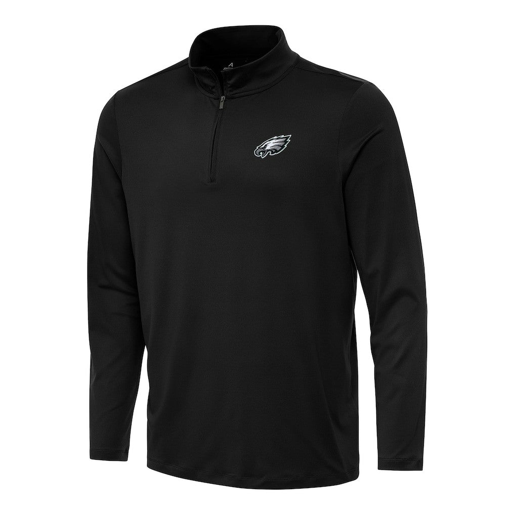 Philadelphia Eagles Antigua Reprocess Quarter-Zip Top Black