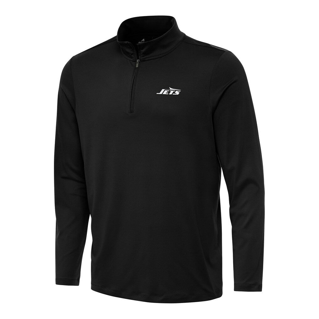 New York Jets Antigua Reprocess Quarter-Zip Top Black