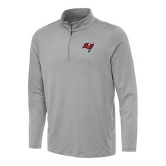 Tampa Bay Buccaneers Antigua Reprocess Quarter-Zip Top Gray
