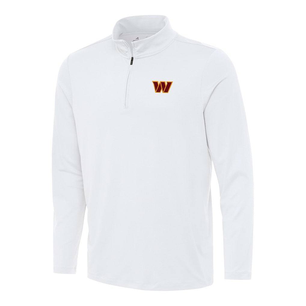 Washington Commanders Antigua Reprocess Quarter-Zip Top White
