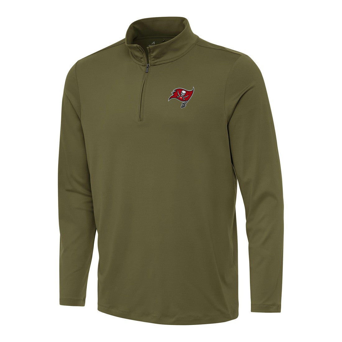 Tampa Bay Buccaneers Antigua Reprocess Quarter-Zip Top Olive