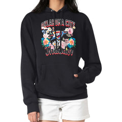 Oklahoma City Thunder G-III 4Her by Carl Banks Women's Flowers Team Logo Graphic Fleece Pullover Hoodie Black