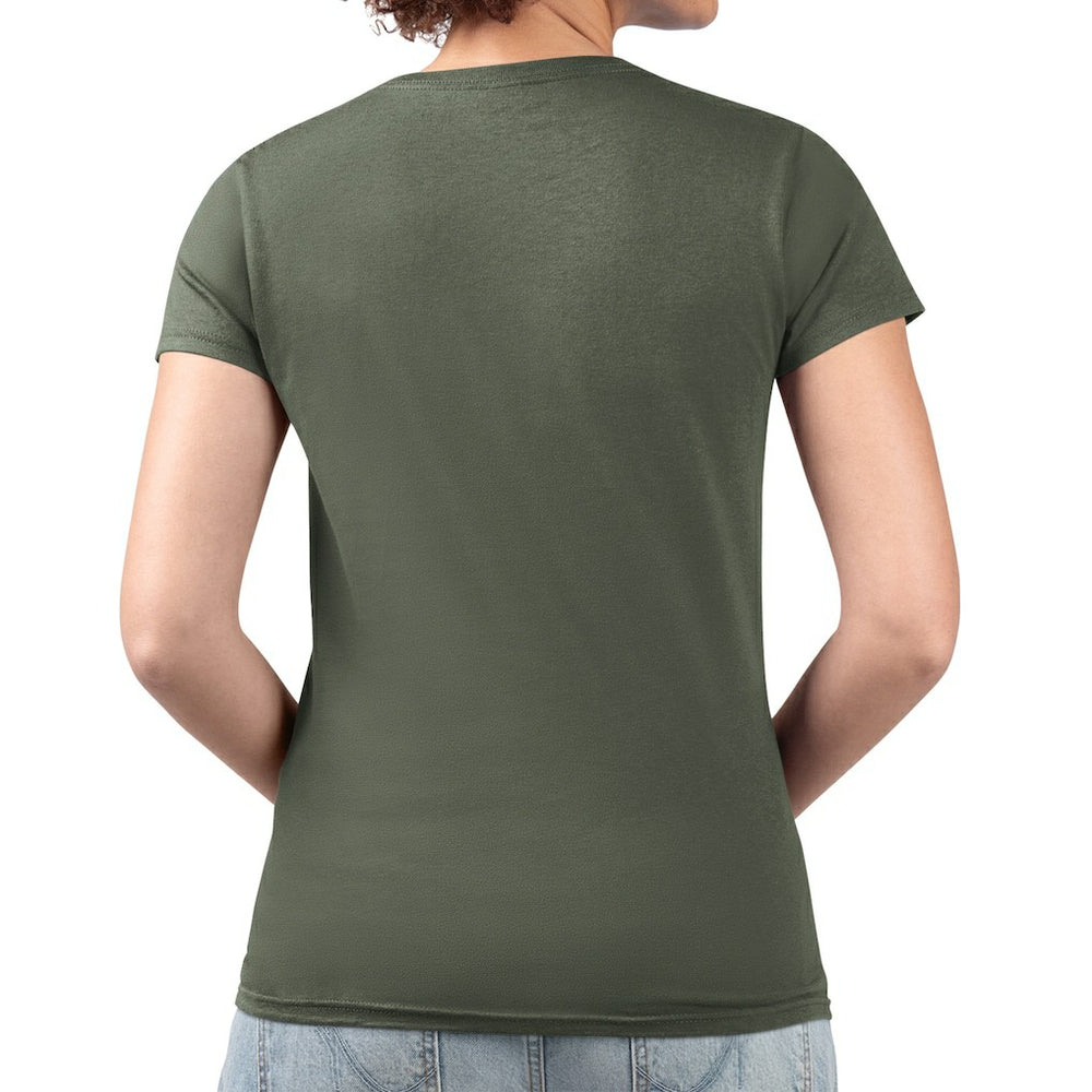 Boston Celtics G-III 4Her by Carl Banks Women's Super-Slim Fit Lightweight Flowers Team Logo Graphic V-Neck T-Shirt Olive