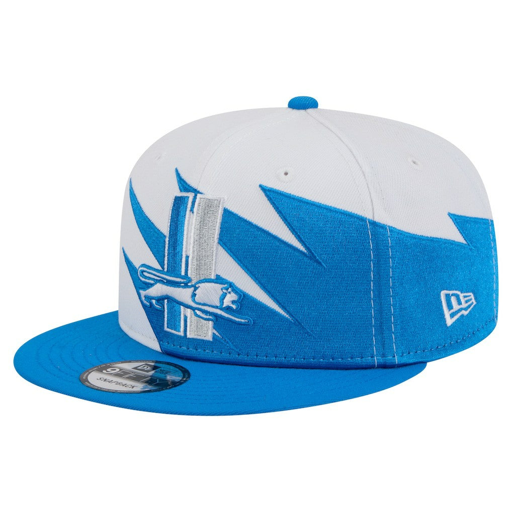 Detroit Lions New Era Throwback Jagged 9FiFTY Snapback Hat Blue