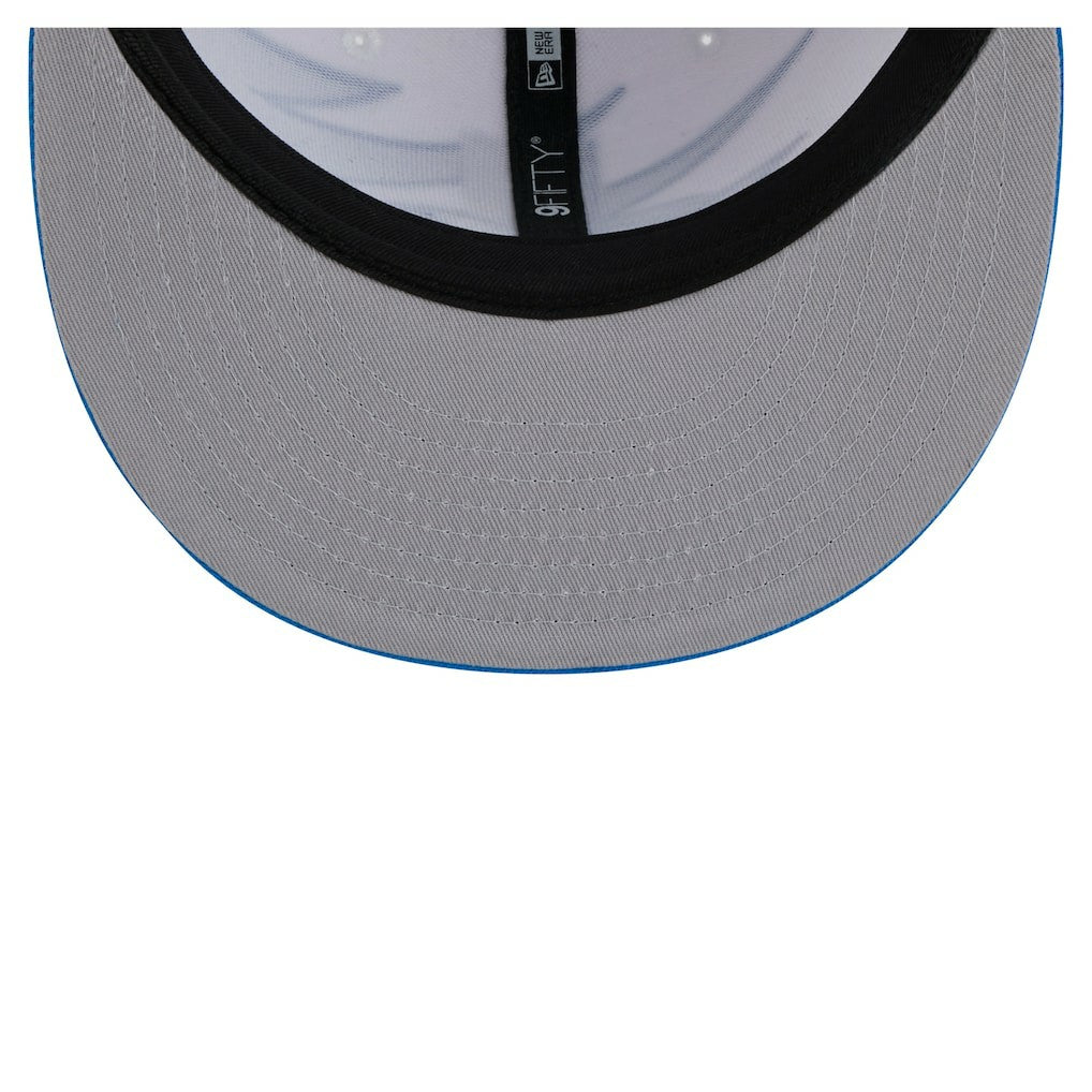 Detroit Lions New Era Throwback Jagged 9FiFTY Snapback Hat Blue