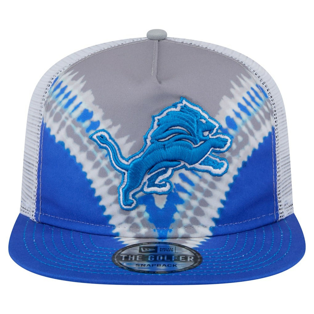 Detroit Lions New Era Throwback Dye Golfer Snapback Hat Gray/Blue