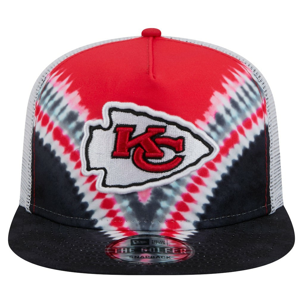 Kansas City Chiefs New Era Throwback Dye Golfer Snapback Hat Red/Black