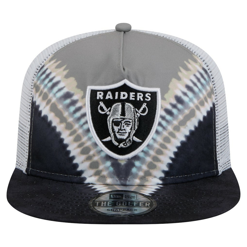 Las Vegas Raiders New Era Throwback Dye Golfer Snapback Hat Gray/Black