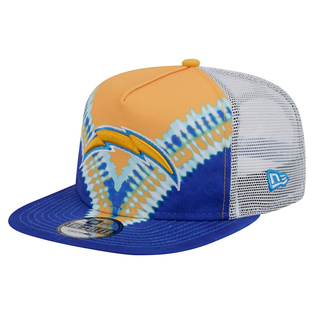 Los Angeles Chargers New Era Throwback Dye Golfer Snapback Hat Gold/Blue