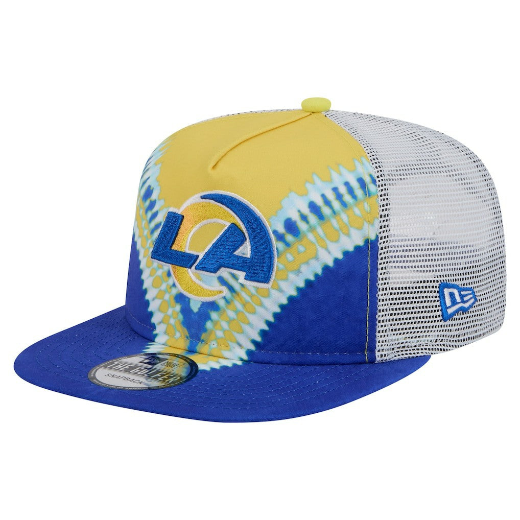 Los Angeles Rams New Era Throwback Dye Golfer Snapback Hat Gold/Royal