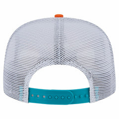 Miami Dolphins New Era Throwback Dye Golfer Snapback Hat Orange/Aqua