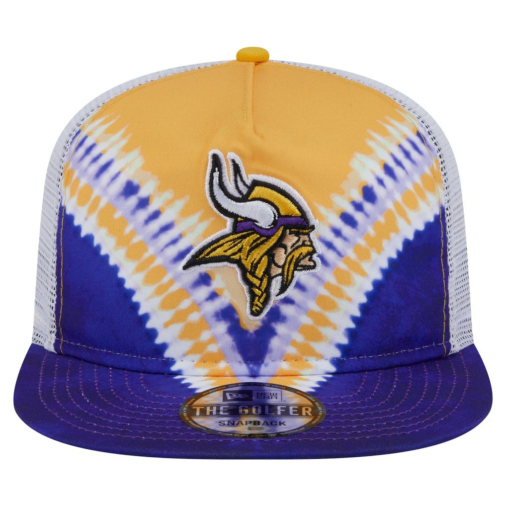 Minnesota Vikings New Era Throwback Dye Golfer Snapback Hat Gold/Purple
