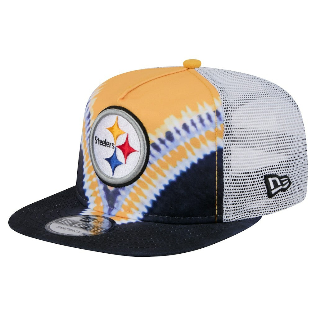 Pittsburgh Steelers New Era Throwback Dye Golfer Snapback Hat Gold/Black