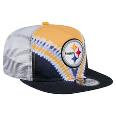 Pittsburgh Steelers New Era Throwback Dye Golfer Snapback Hat Gold/Black