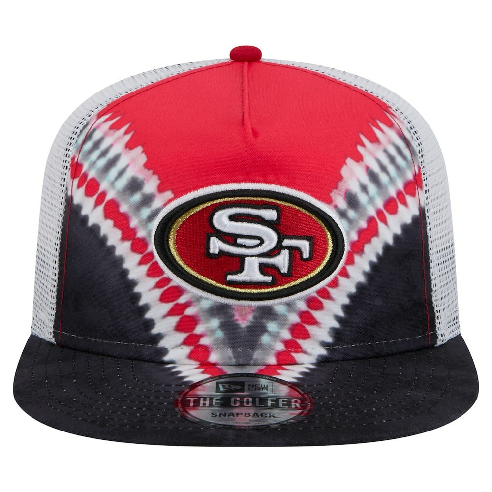 San Francisco 49ers New Era Throwback Dye Golfer Snapback Hat Scarlet/Black