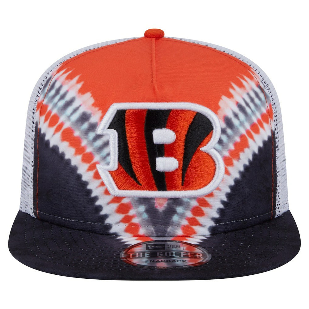 Cincinnati Bengals New Era Throwback Dye Golfer Snapback Hat Orange/Black