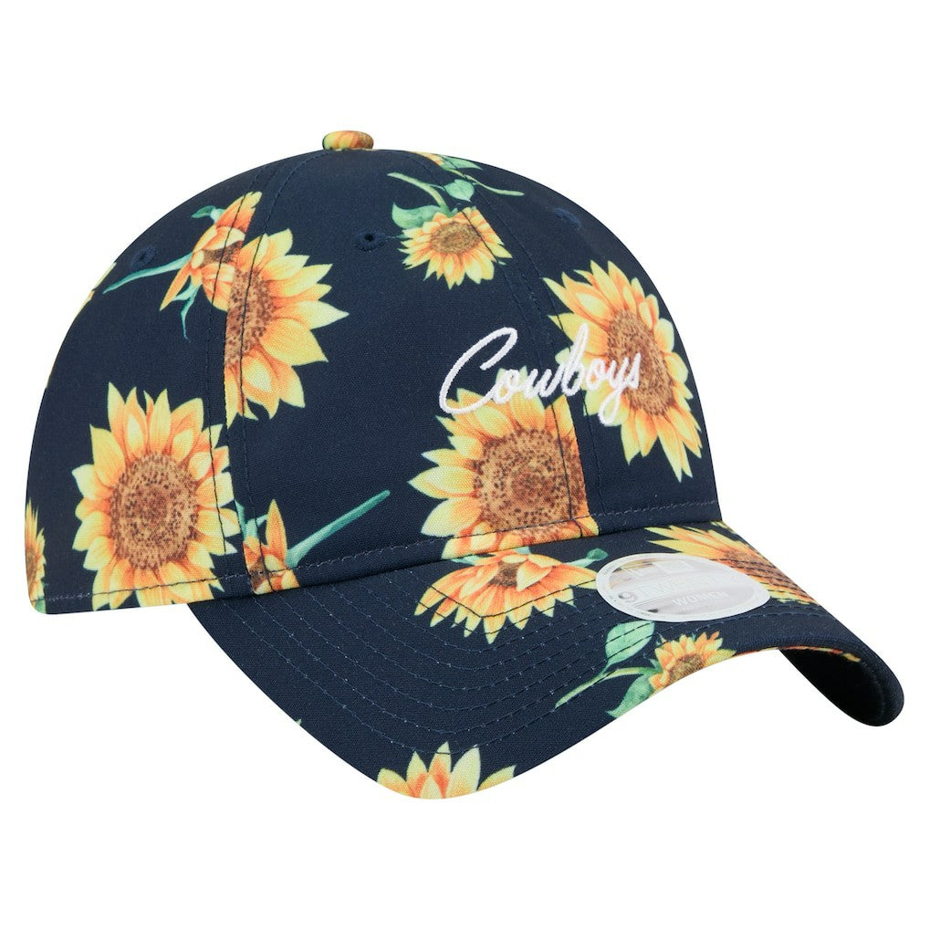 Dallas Cowboys New Era Women's Adventure Sunflower 9TWENTY Adjustable Hat Navy