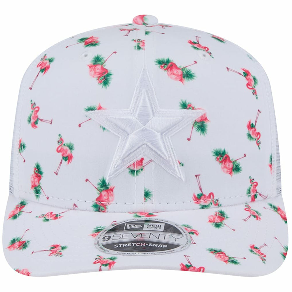 Dallas Cowboys New Era Adventure Flamingo Pattern 9SEVENTY Stretch-Snap Hat White
