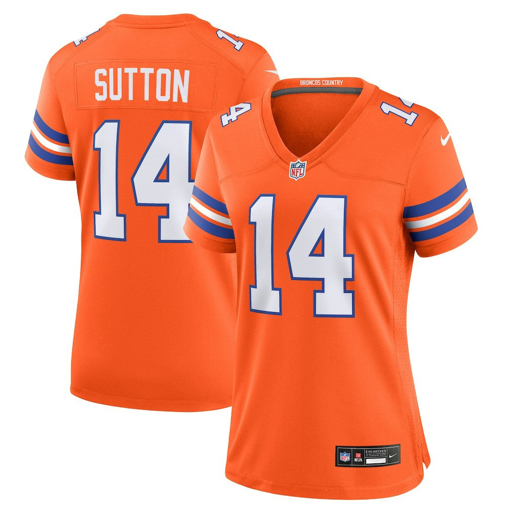 Courtland Sutton Denver Broncos Women's Mile High Collection 1977 Throwback Player Game Jersey Orange