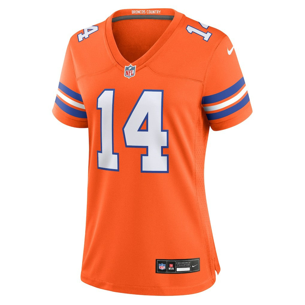 Courtland Sutton Denver Broncos Women's Mile High Collection 1977 Throwback Player Game Jersey Orange
