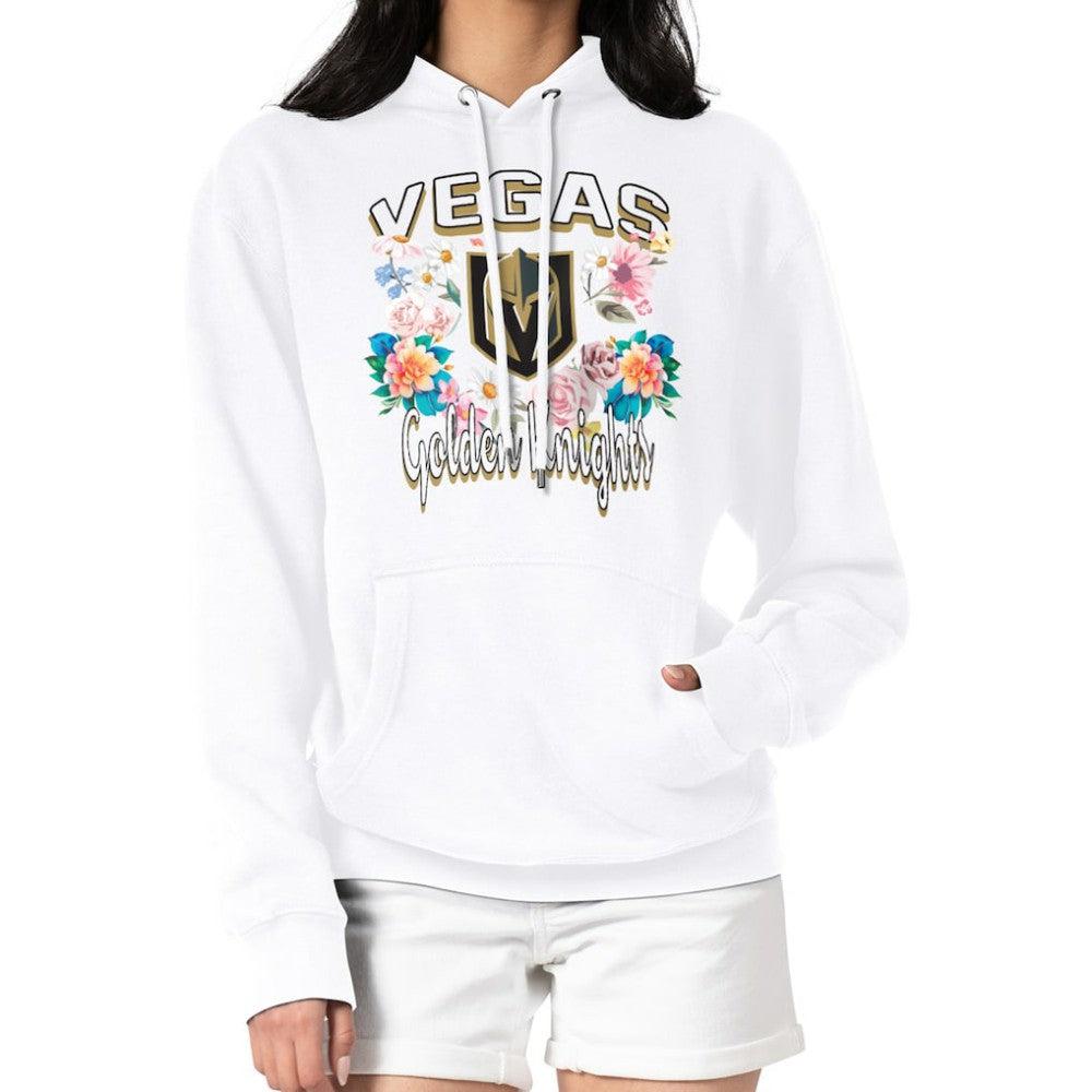 NHL Vegas Golden Knights G-III 4Her by Carl Banks Women's Flower Logo Pullover Hoodie - White