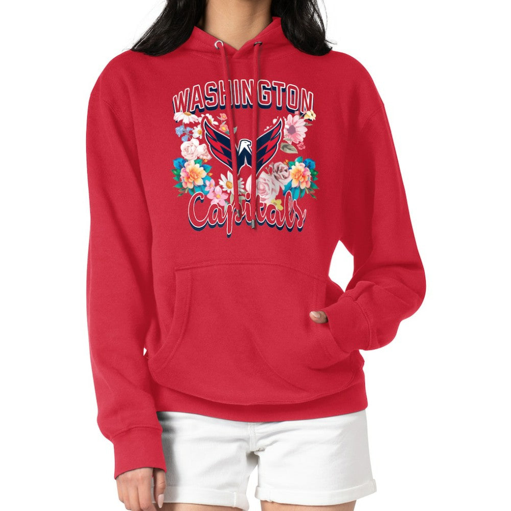 NHL Washington Capitals G-III 4Her by Carl Banks Women's Flower Logo Pullover Hoodie - Red