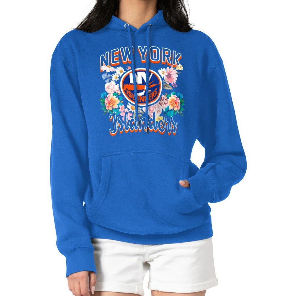 NHL New York Islanders G-III 4Her by Carl Banks Women's Flower Logo Pullover Hoodie - Royal