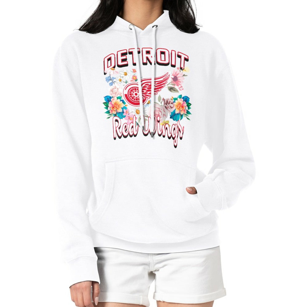 NHL Detroit Red Wings G-III 4Her by Carl Banks Women's Flower Logo Pullover Hoodie - White
