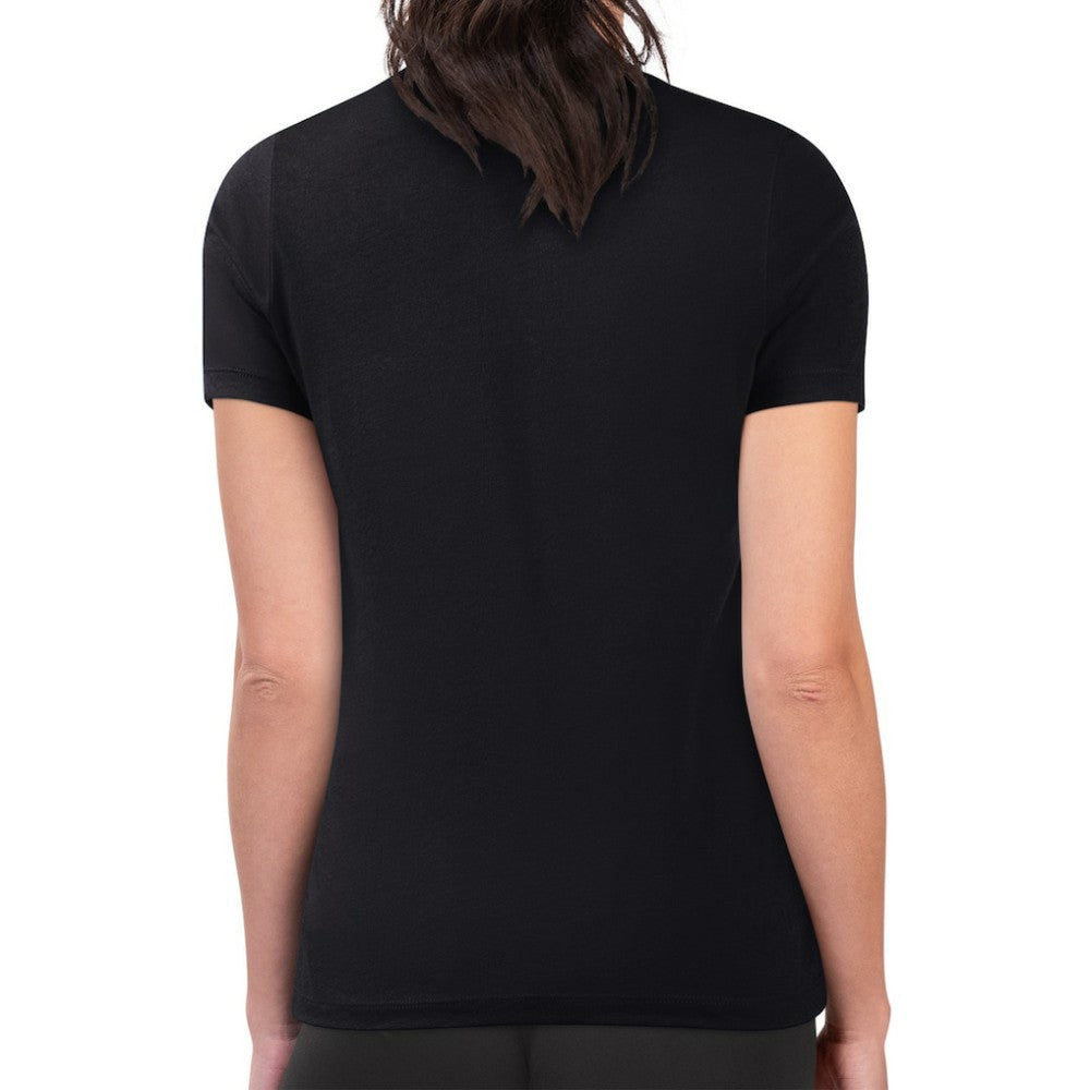 NHL New Jersey Devils G-III 4Her by Carl Banks Women's Super-Slim Fit Lightweight Flower Logo T-Shirt - Black