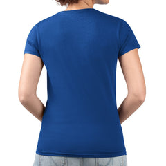 NHL New York Rangers G-III 4Her by Carl Banks Women's Super-Slim Fit Lightweight Flower Logo V-Neck T-Shirt - Blue