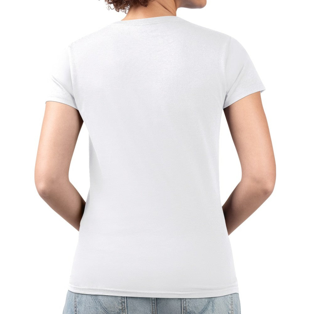 NHL Washington Capitals G-III 4Her by Carl Banks Women's Super-Slim Fit Lightweight Flower Logo V-Neck T-Shirt - White