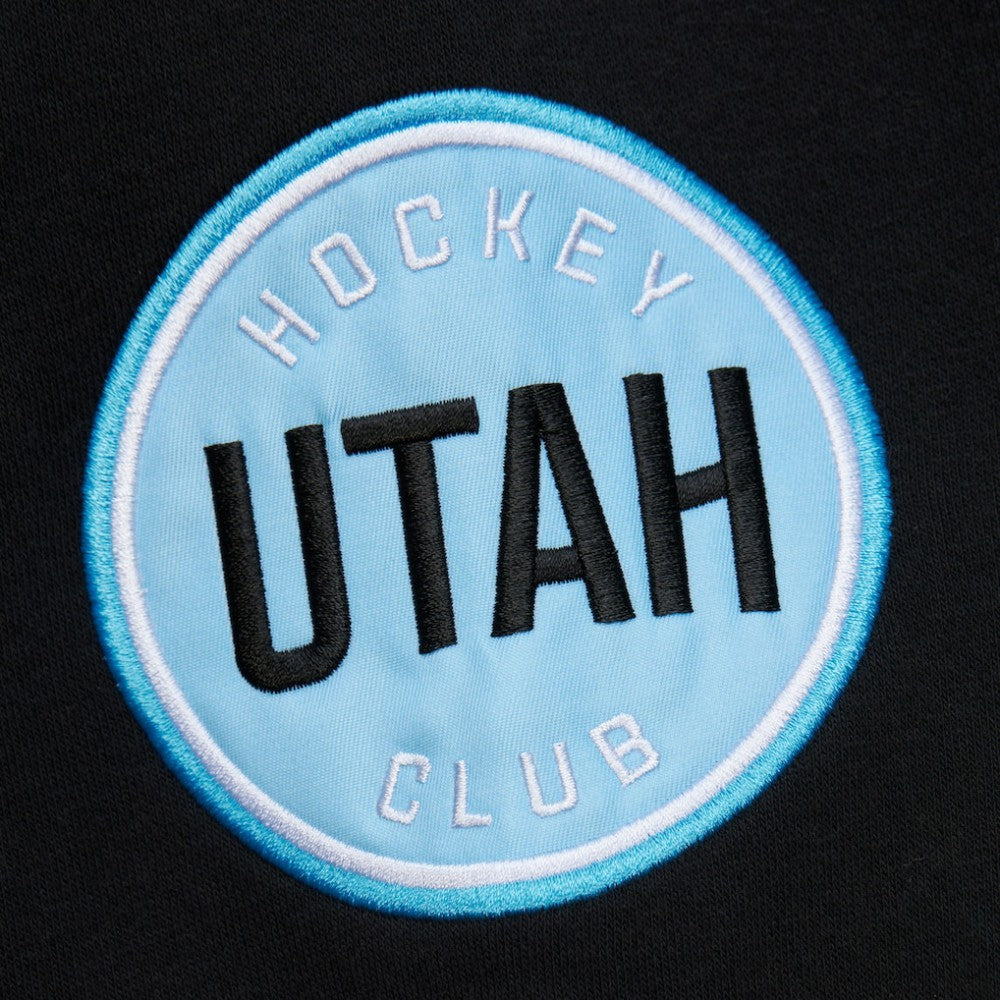 NHL Utah Hockey Club Mitchell & Ness Heritage Lace-Up Pullover Sweatshirt - Black
