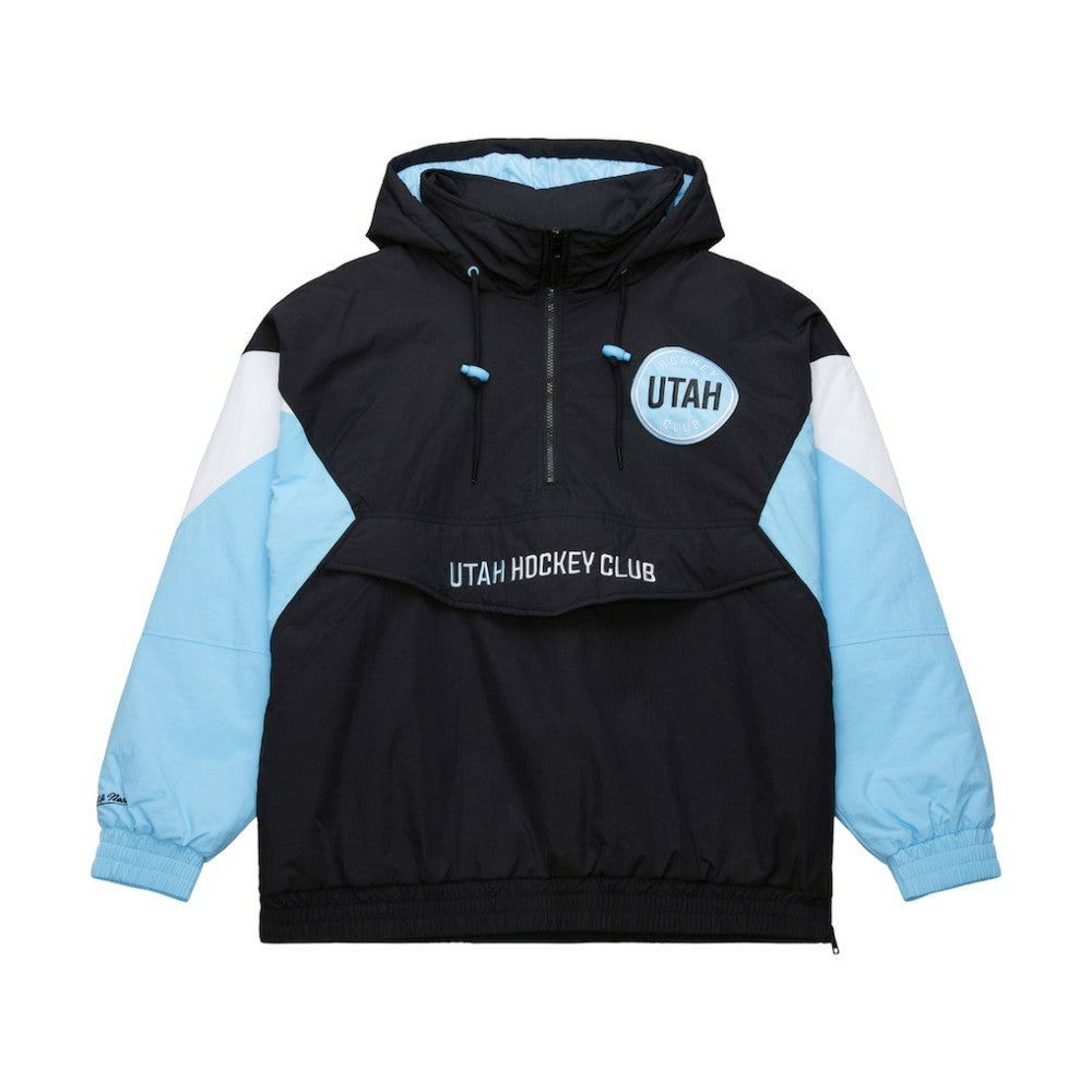 NHL Utah Hockey Club Mitchell & Ness Retro Anorak Half-Zip Jacket - Black
