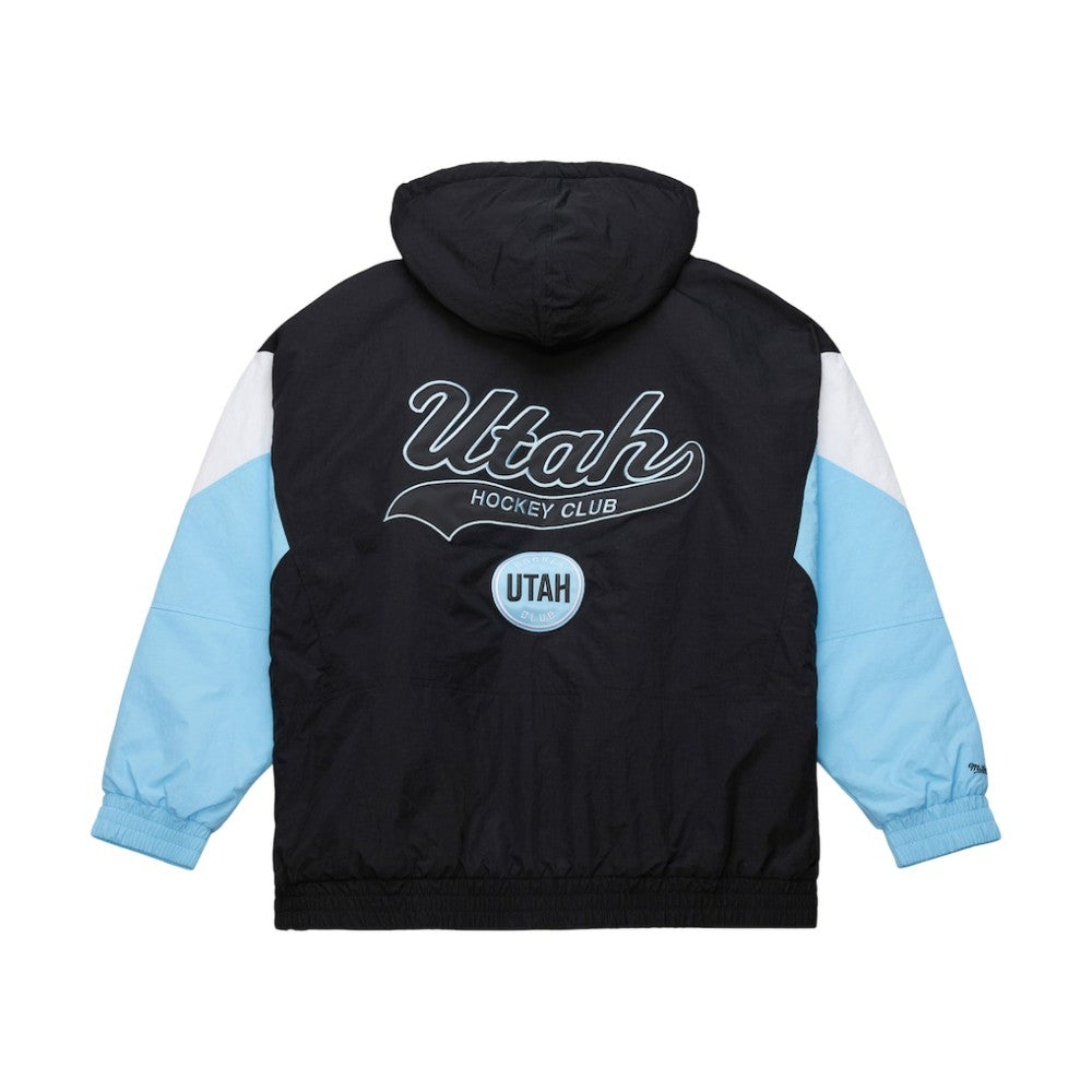 NHL Utah Hockey Club Mitchell & Ness Retro Anorak Half-Zip Jacket - Black