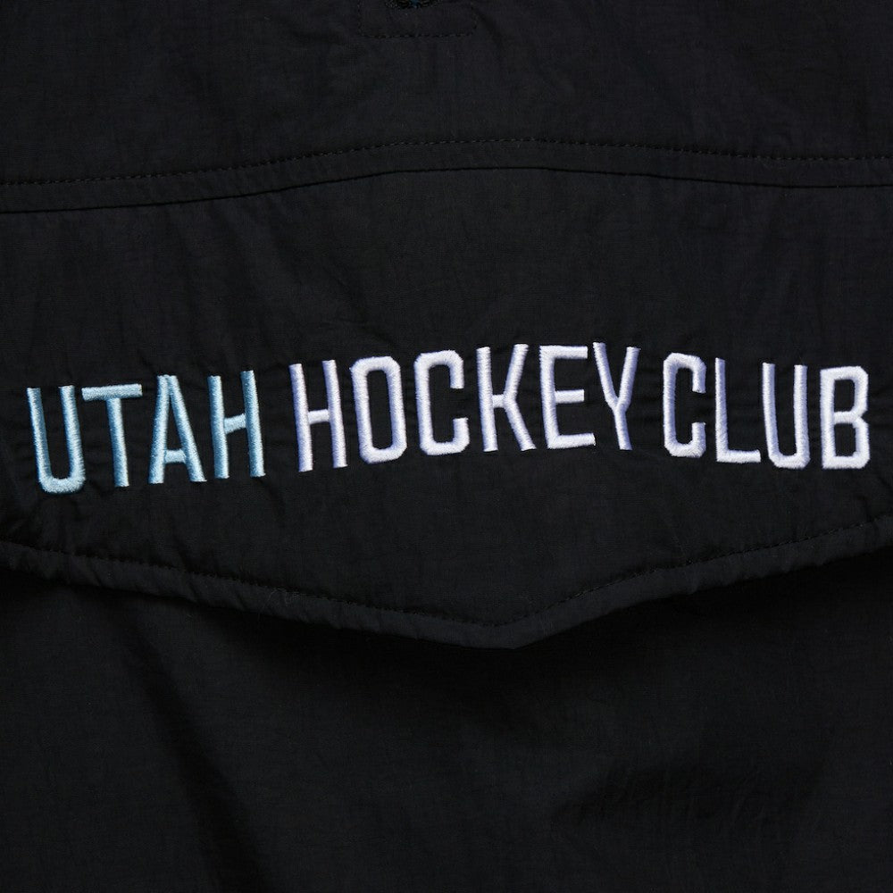NHL Utah Hockey Club Mitchell & Ness Retro Anorak Half-Zip Jacket - Black