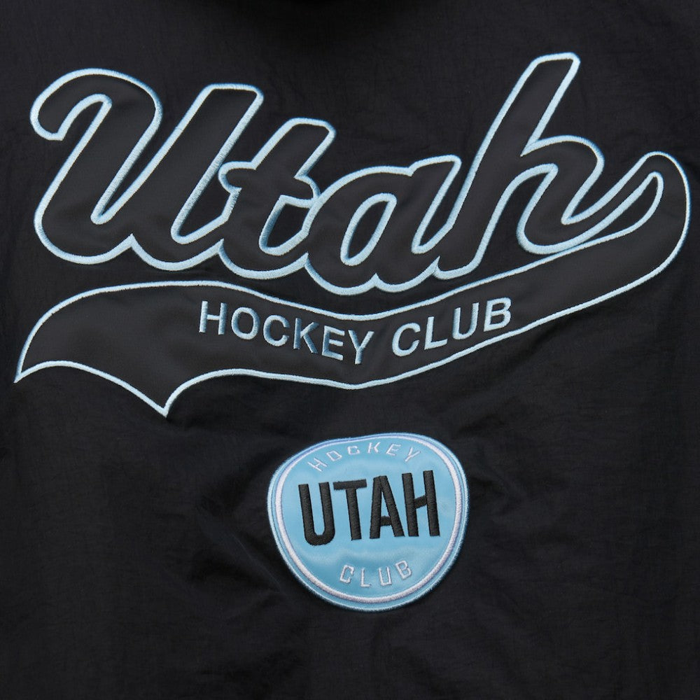 NHL Utah Hockey Club Mitchell & Ness Retro Anorak Half-Zip Jacket - Black