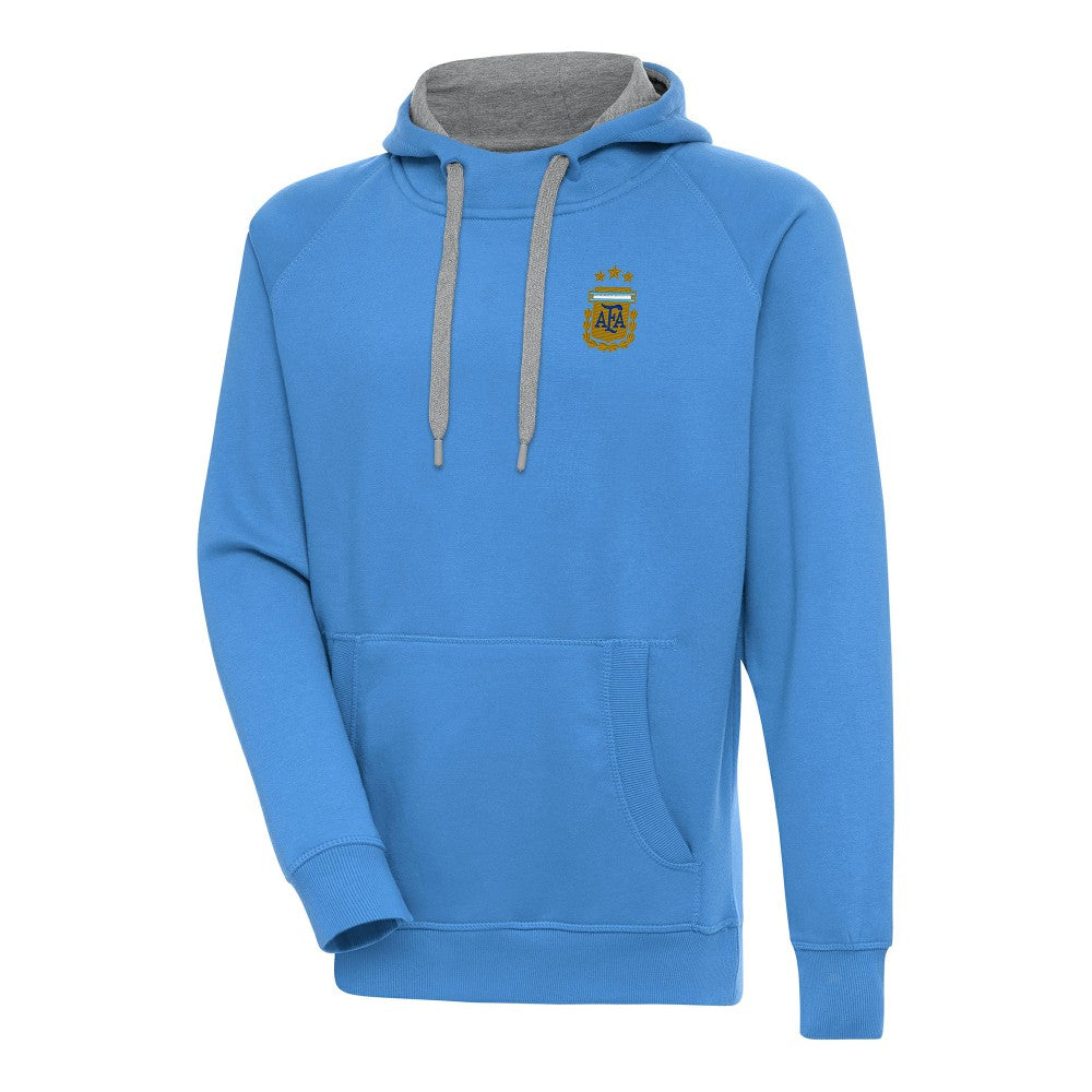 Argentina National Team Antigua Victory Pullover Hoodie Powder Blue