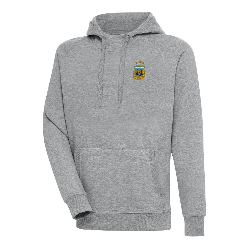 Argentina National Team Antigua Victory Pullover Hoodie Heather Gray sale