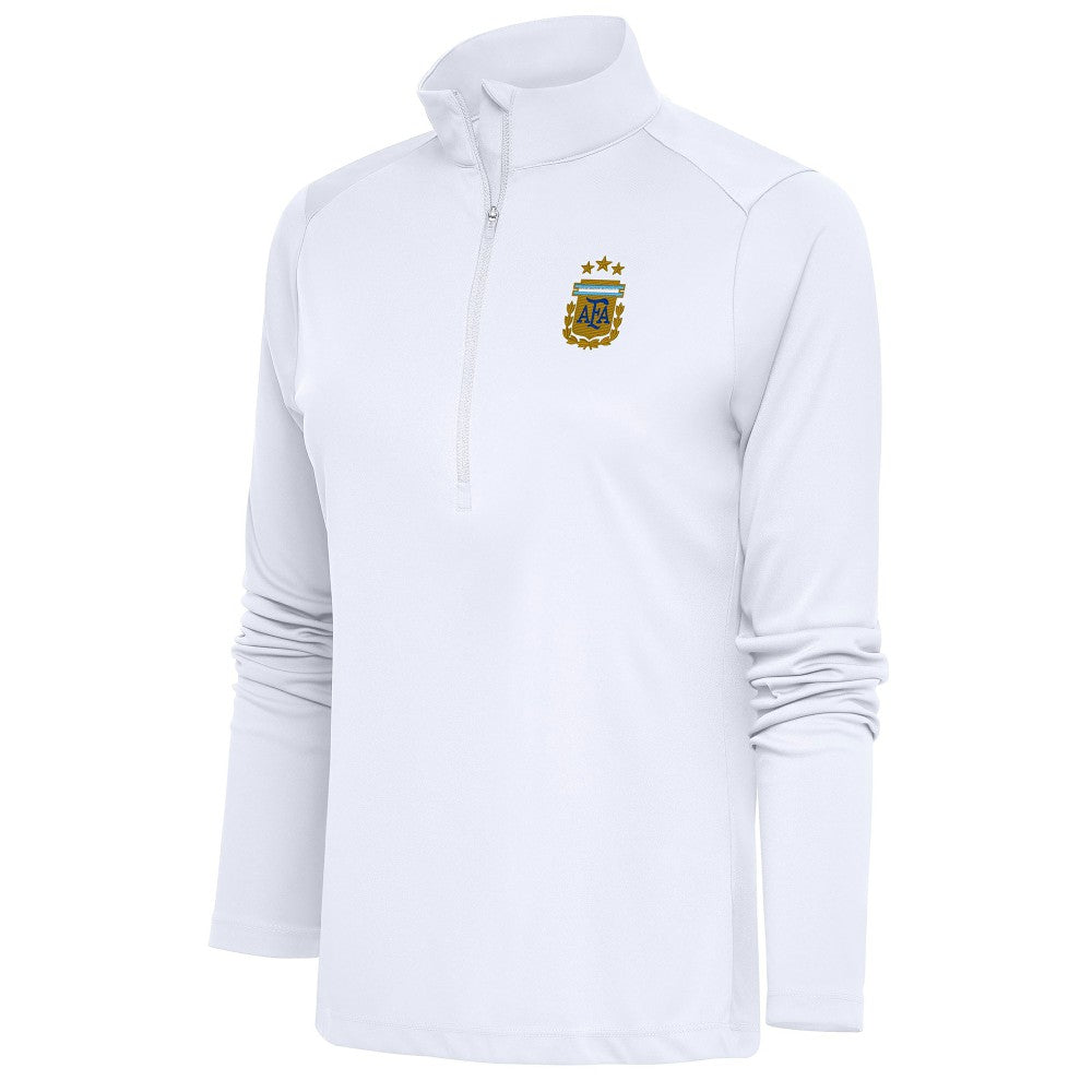 Argentina National Team Antigua Women's Tribute Half-Zip Pullover Top White