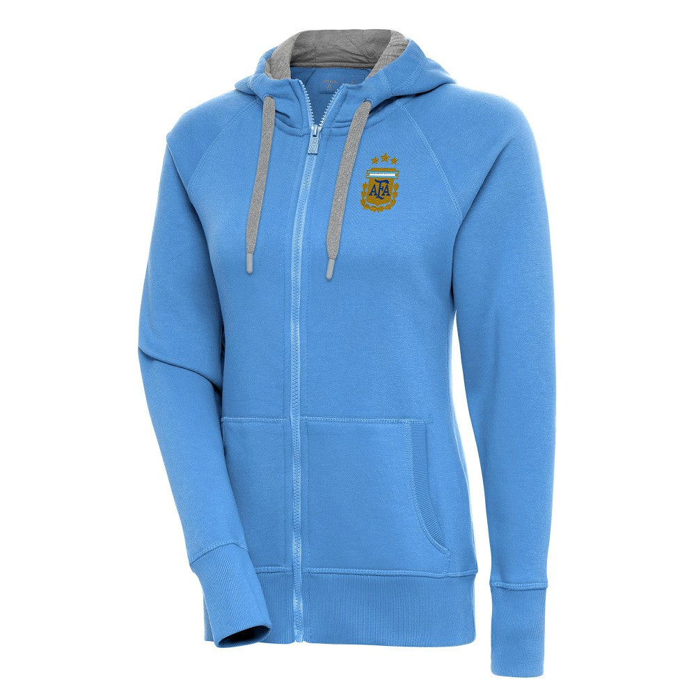 Argentina National Team Antigua Women's Victory Full-Zip Hoodie Powder Blue shop